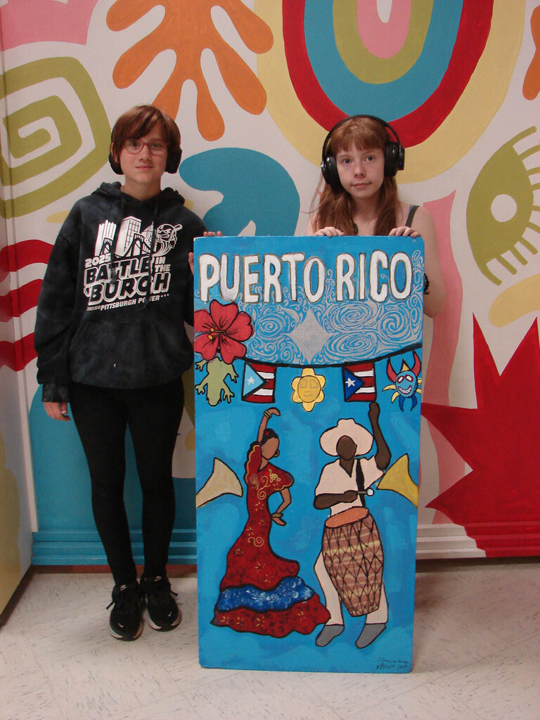 Ceiling tile art for Puerto Rico.