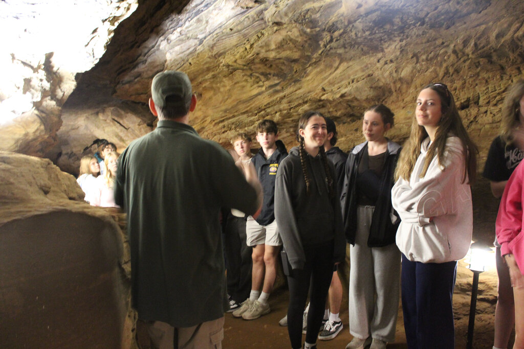 Seniors at the cavern