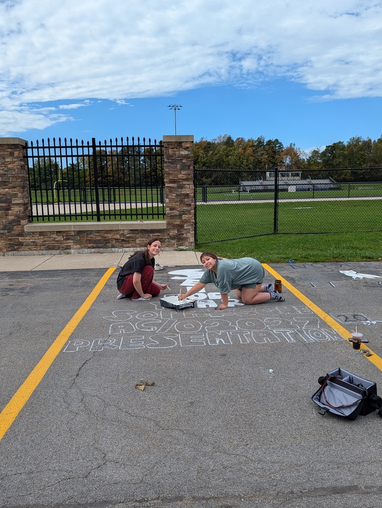 Students paint parking spots 