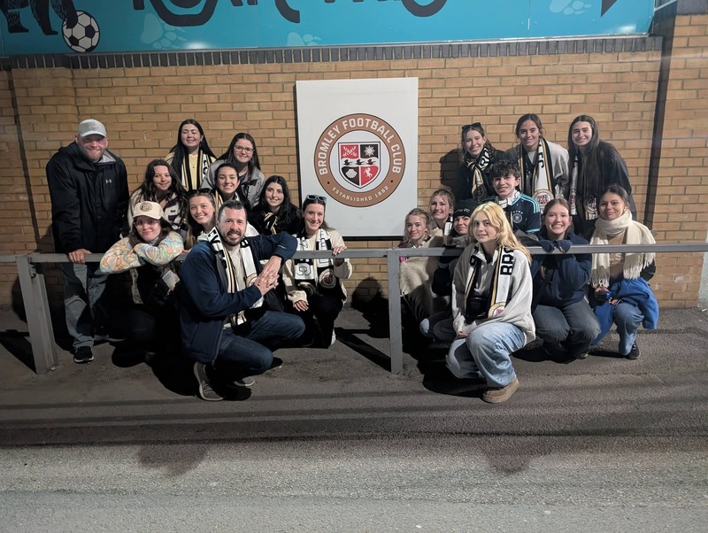 group at soccer match