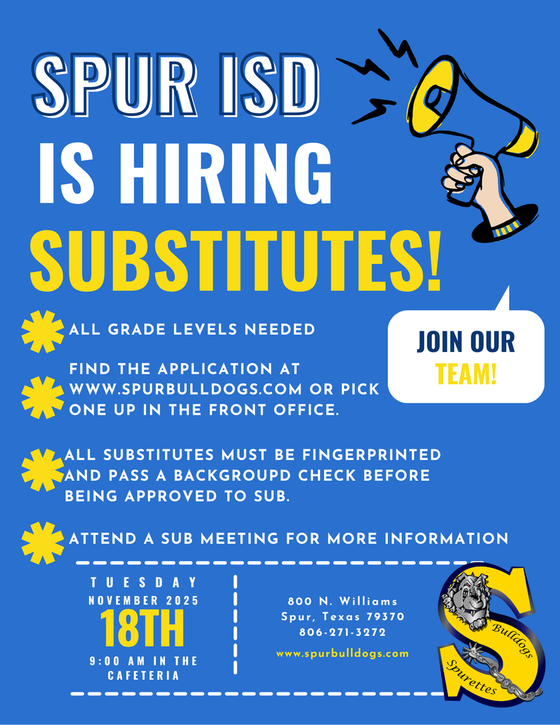 Hiring Substitutes!