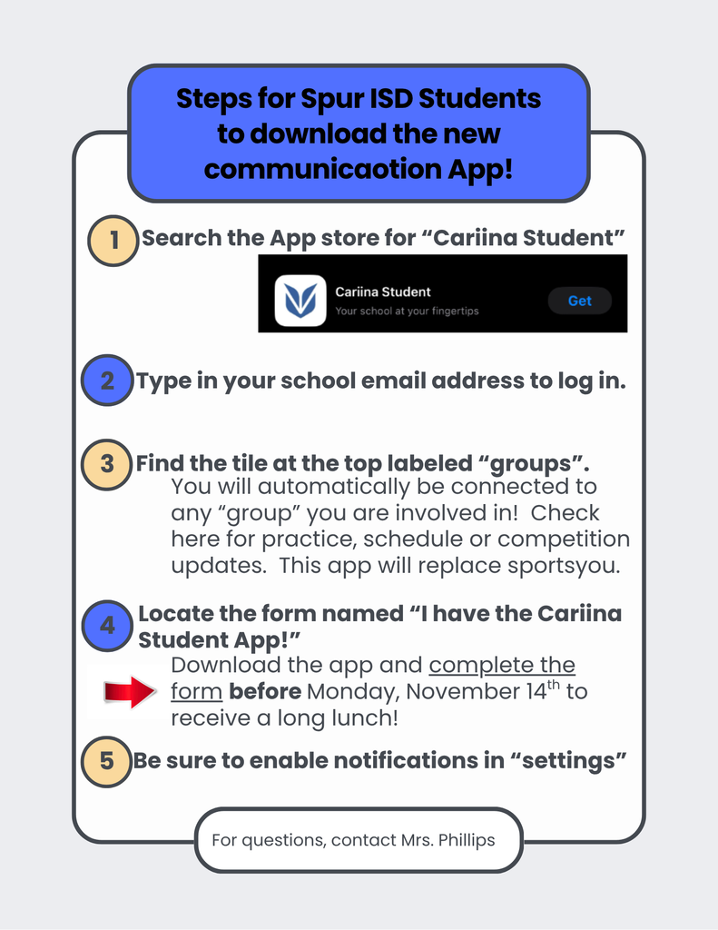 Help us get students' connected to receive group updates and reminders!  