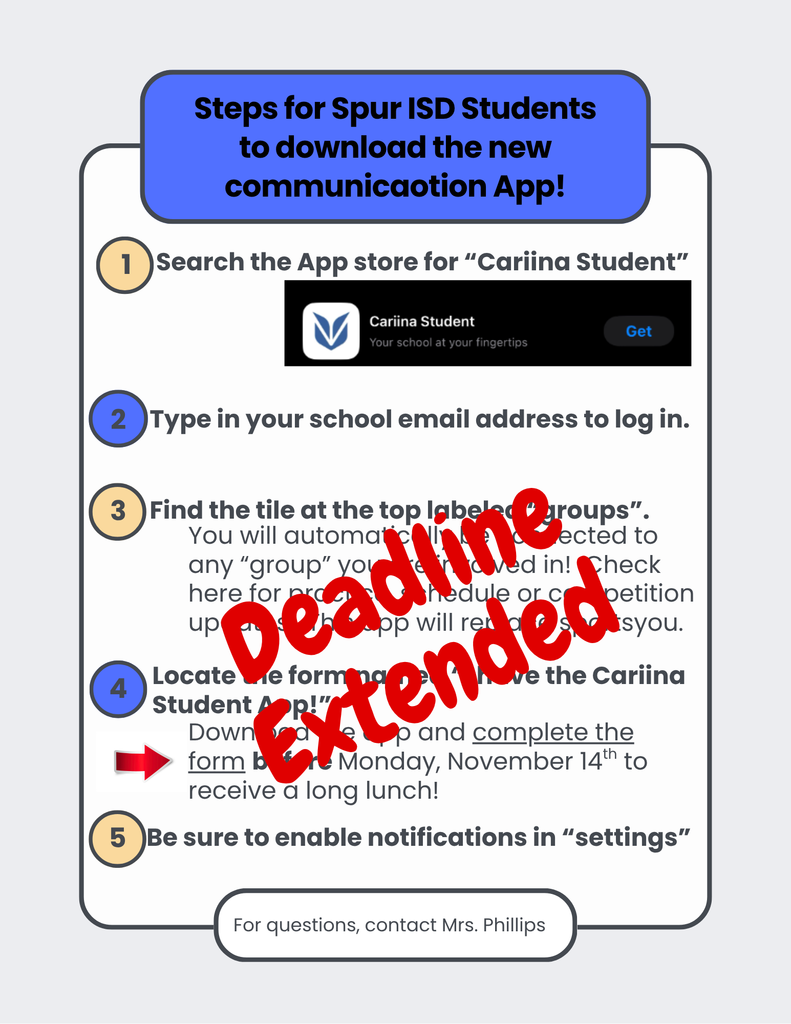 Deadline Extended