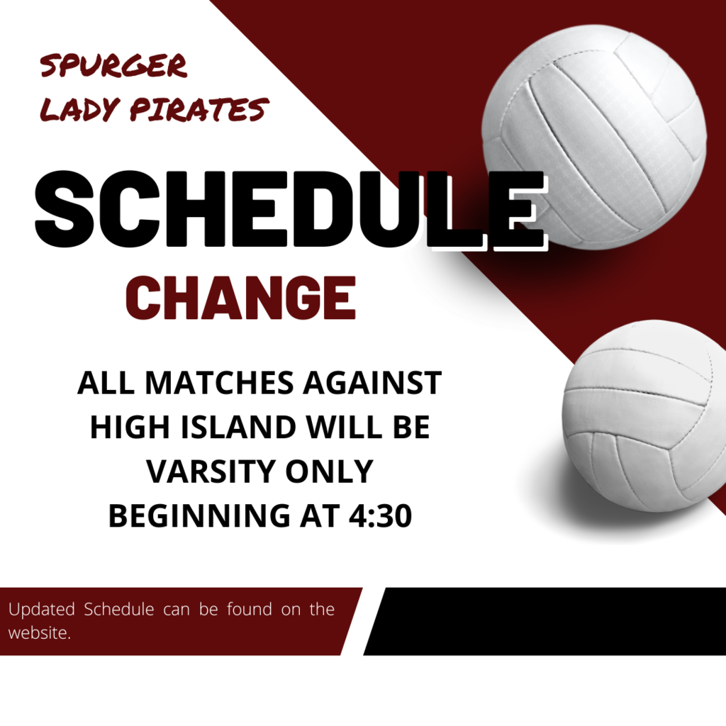 Updated Volleyball Schedule