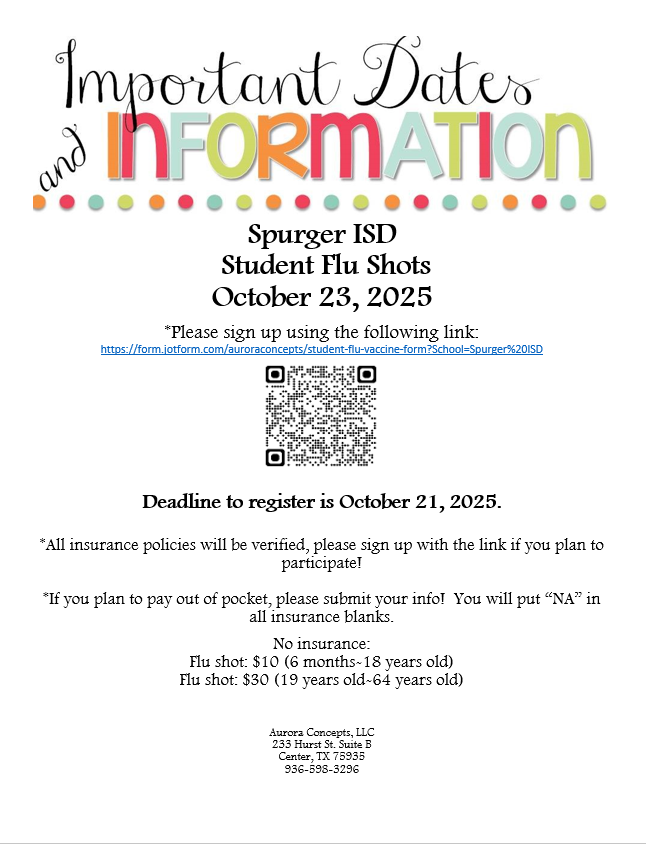 October 23rd 2025 Flu Shot Clinic