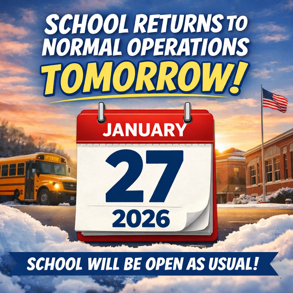 School Returns to normal schedule