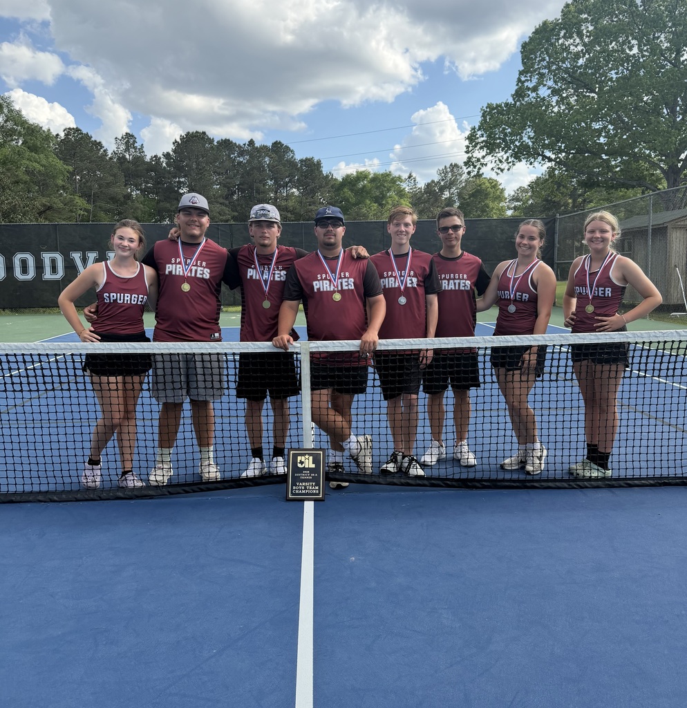 Tennis Boys and Girls Plaque with students lined up behind the net