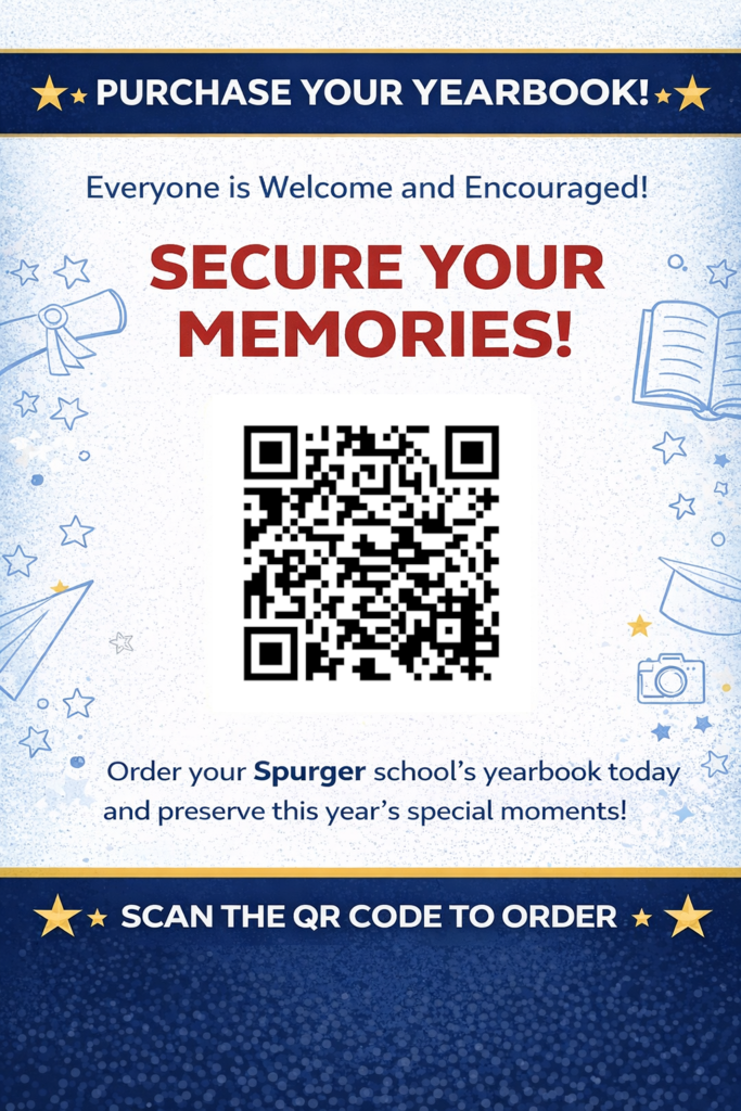 scan the QR code to order Spurger Yearbook