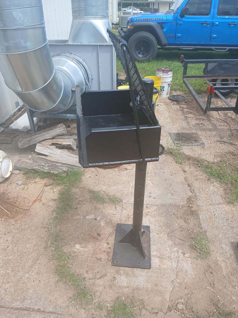 Barbeque pit made by welding class