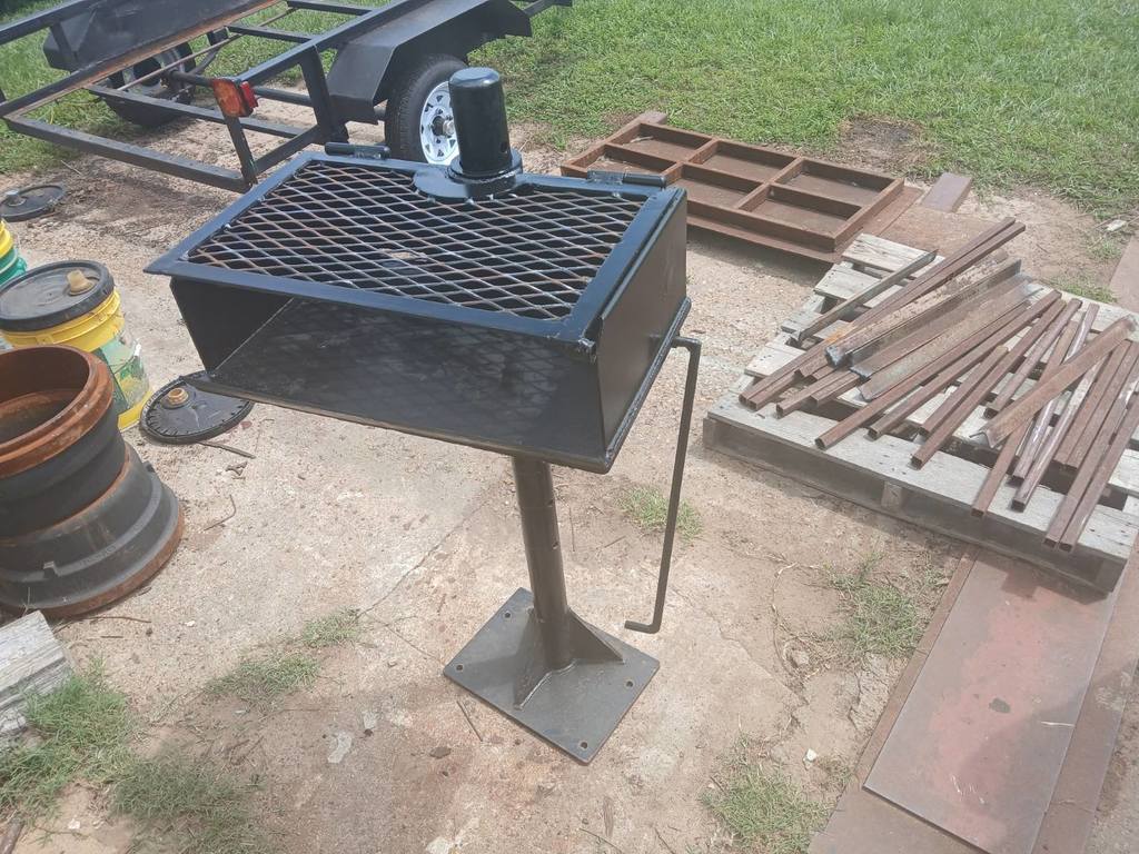 Barbeque pit made by welding class