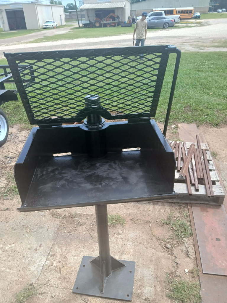 Barbeque pit made by welding class