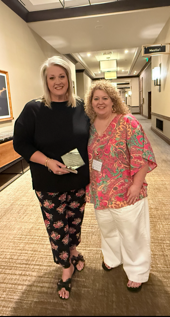 chesney wright recieves an award
