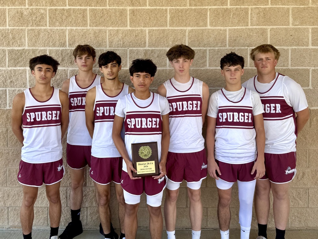 cross country boys with plaque
