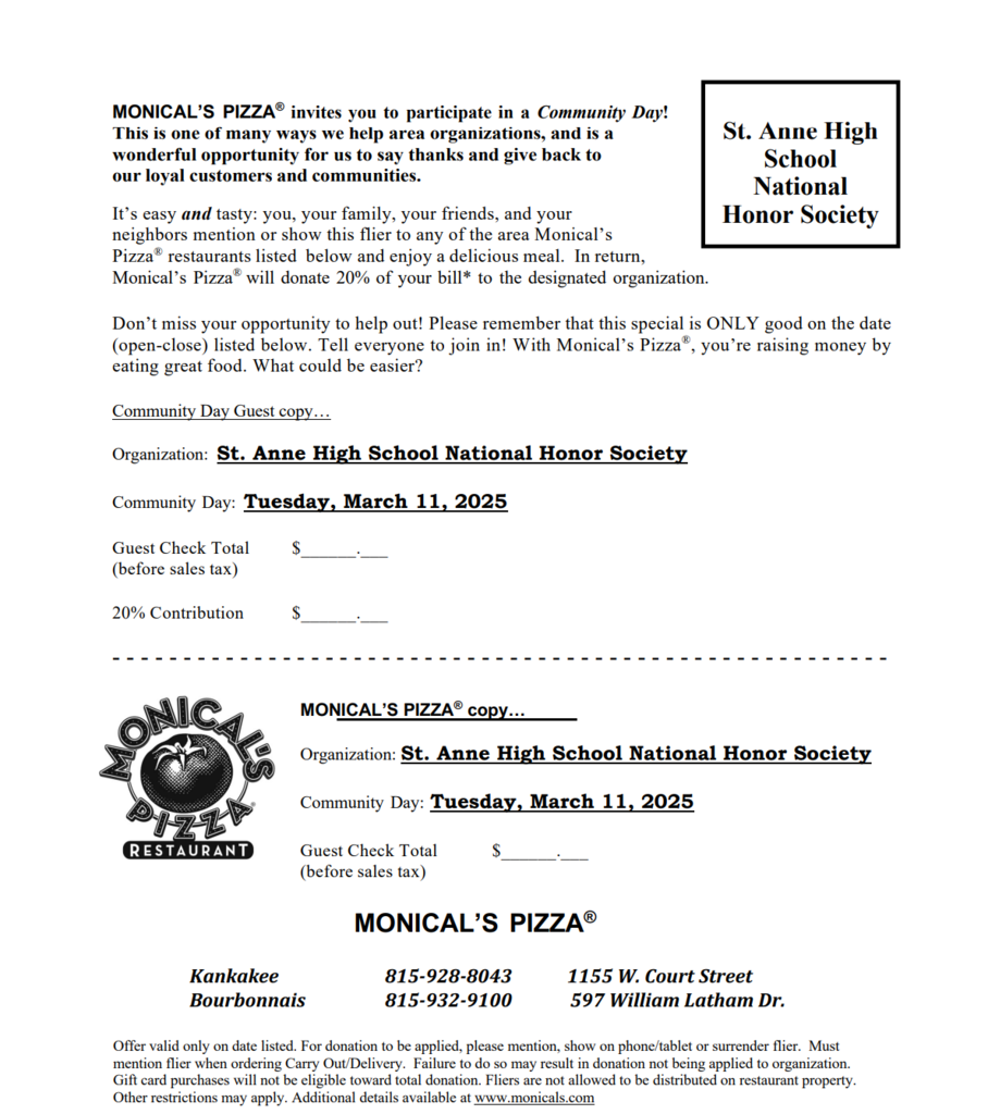 NHS Monicals Community Day Flyer