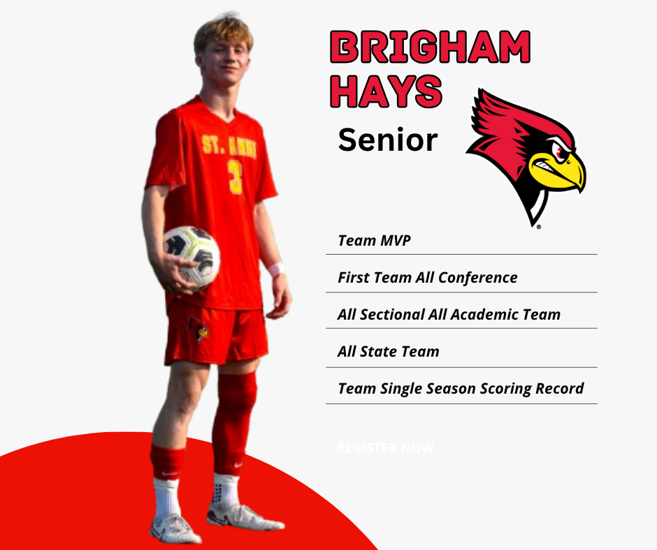 Individual Soccer Award Winner- Brigham Hays