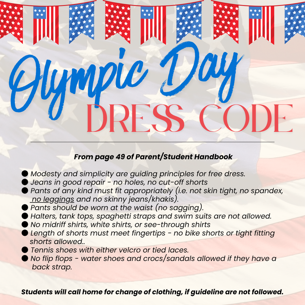 Olympic Day Dress Code
