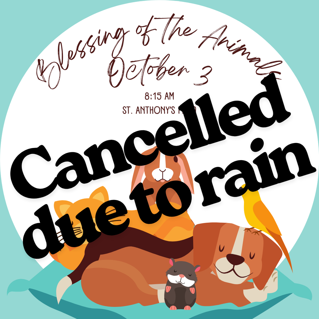 Blessing of the Animals Cancelled