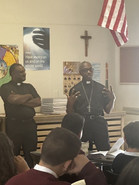 Archbishop Jude Okolo in the classrooms