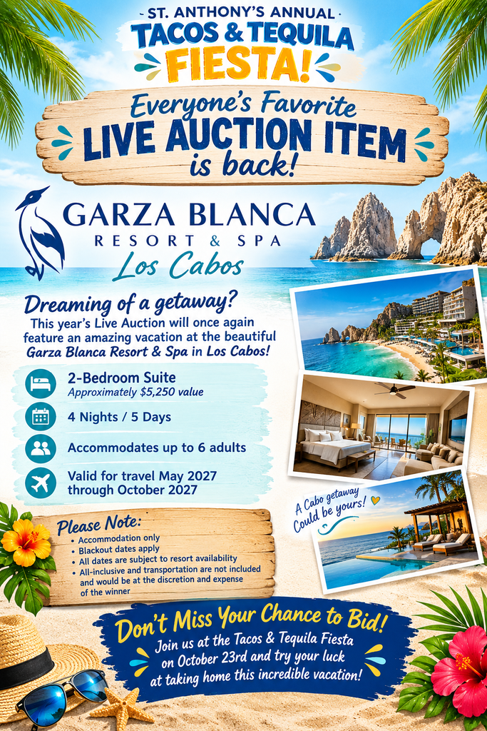 live auction item. garza blanca resort and spa los cabos 