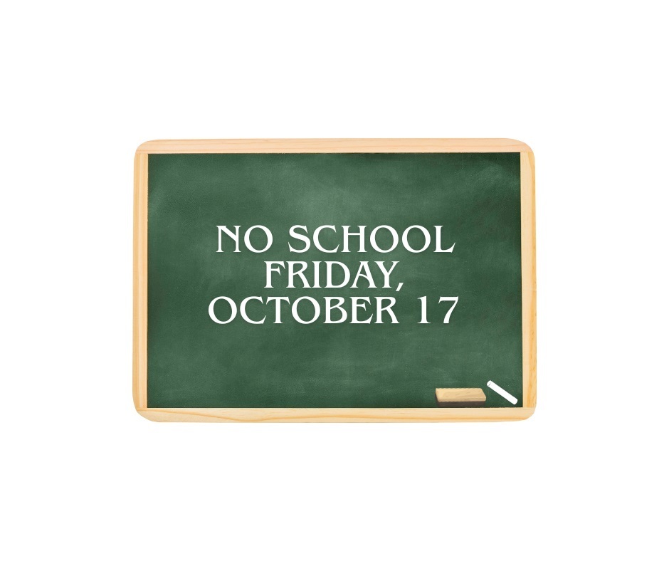 Chalk board with No School 