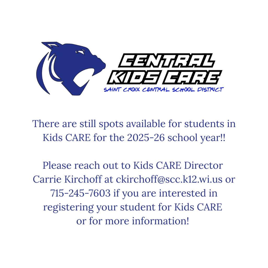 Kids CARE still has openings for the 2025-26 school year!