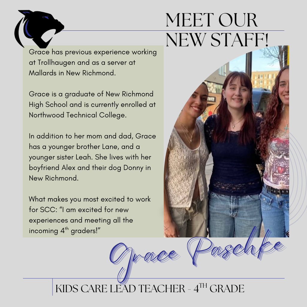 SCC welcomes Grace Paschke!