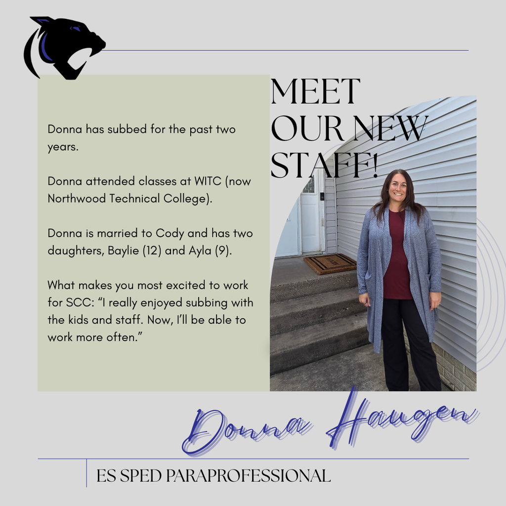 SCC welcomes Donna Haugen!