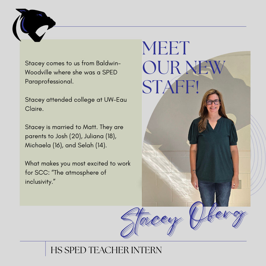 SCC welcomes Stacey Oberg!