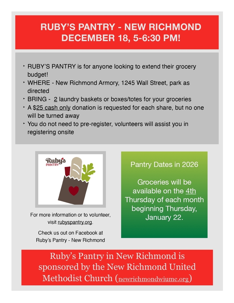 Ruby's Pantry - New Richmond distribution on December 18th
