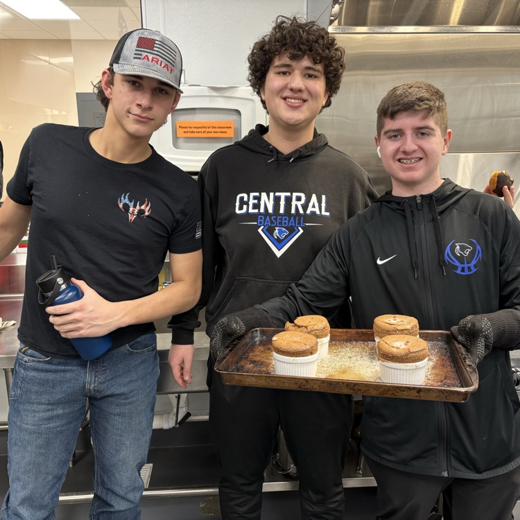 Foods students baked chocolate souffles