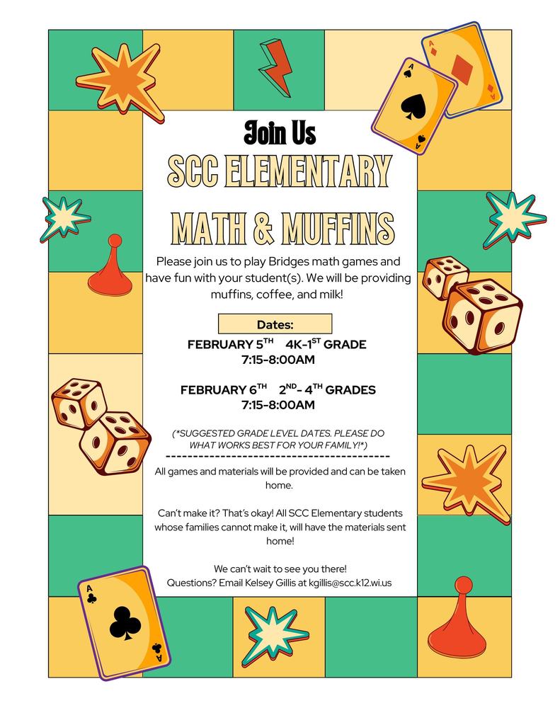 Math & Muffins - February 5th & 6th, 7:15-8:00 a.m.