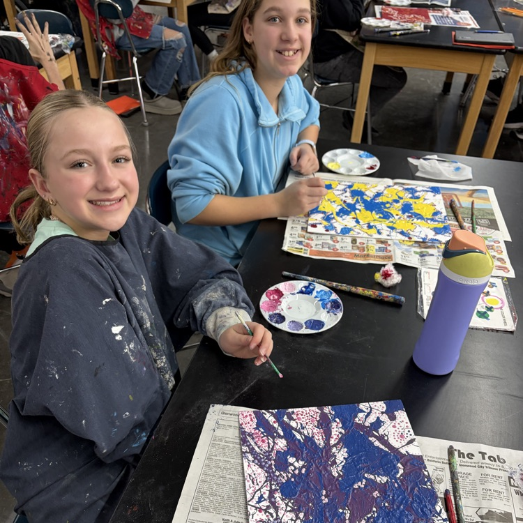 Color Scheme Splatter and Dot Painting