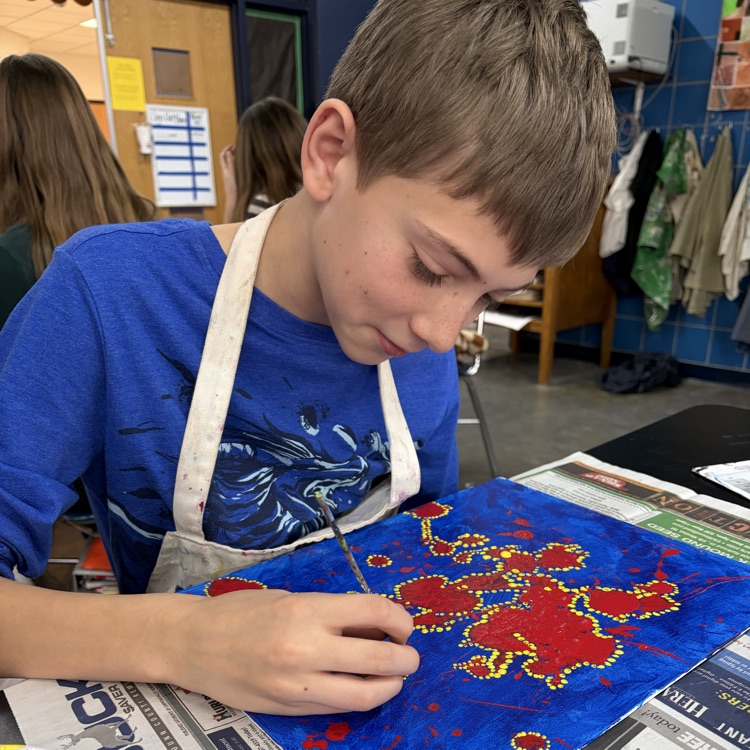 Color Scheme Splatter and Dot Painting