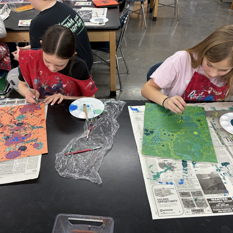 Color Scheme Splatter and Dot Painting