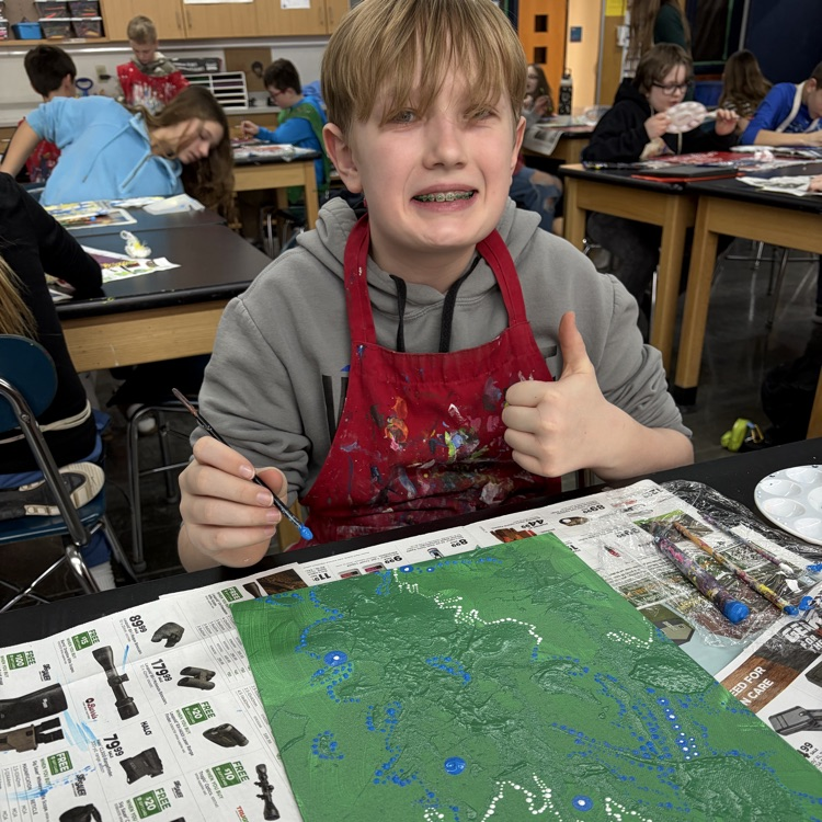 Color Scheme Splatter and Dot Painting