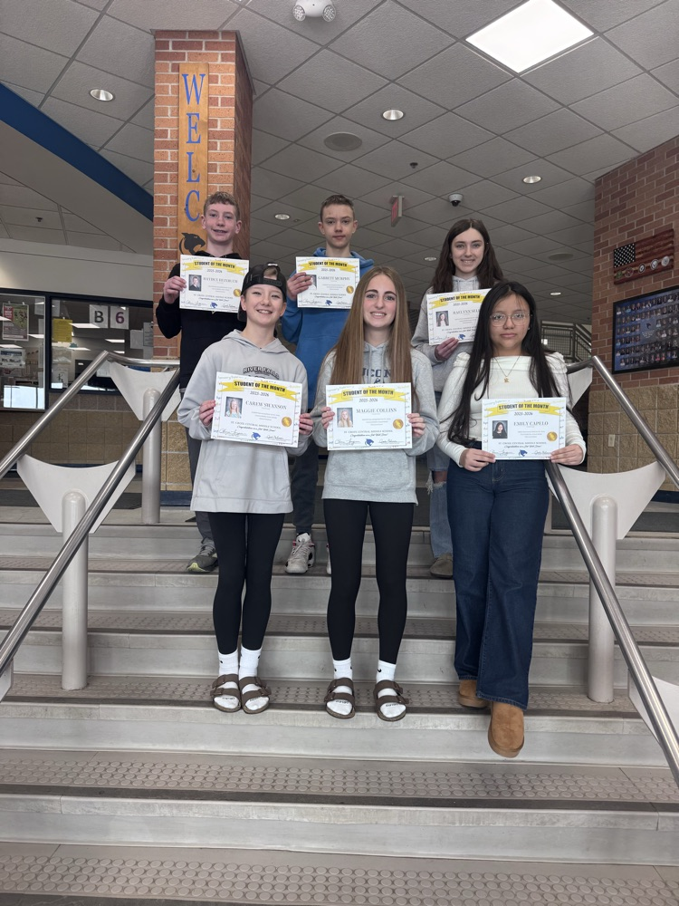 7th Grade Students of the Month