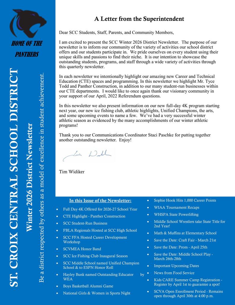 Winter 2026 District Newsletter