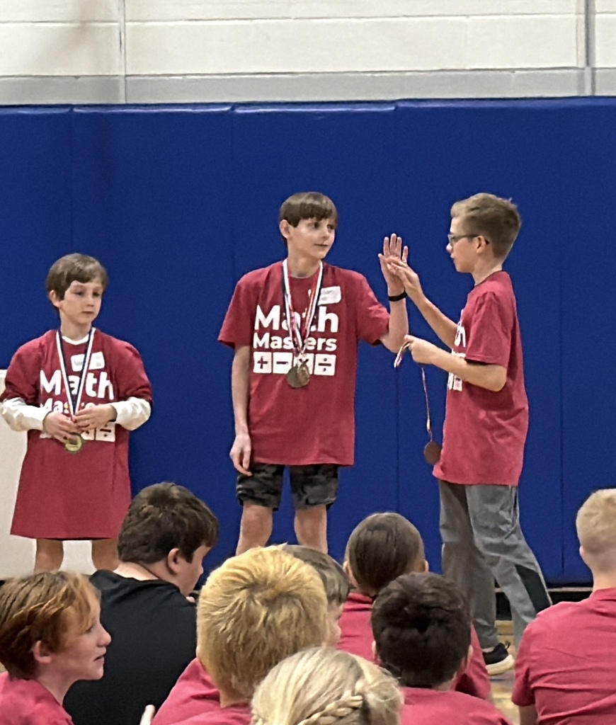 5th Grade Math Masters Competition - 2nd Place Tyler J & 3rd Place Mason P