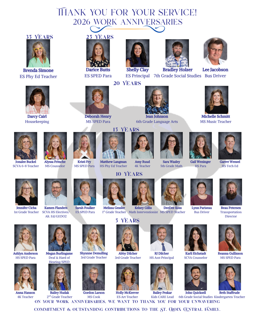 2026 Work Anniversaries