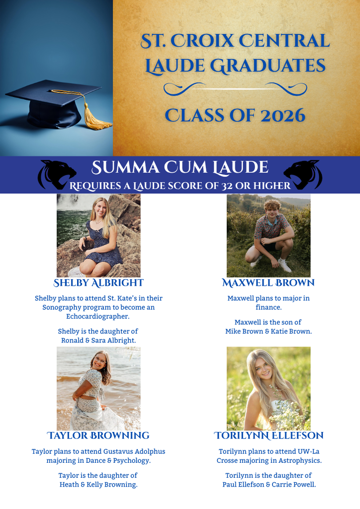 2026 Laude/Honor Grad Newsletter