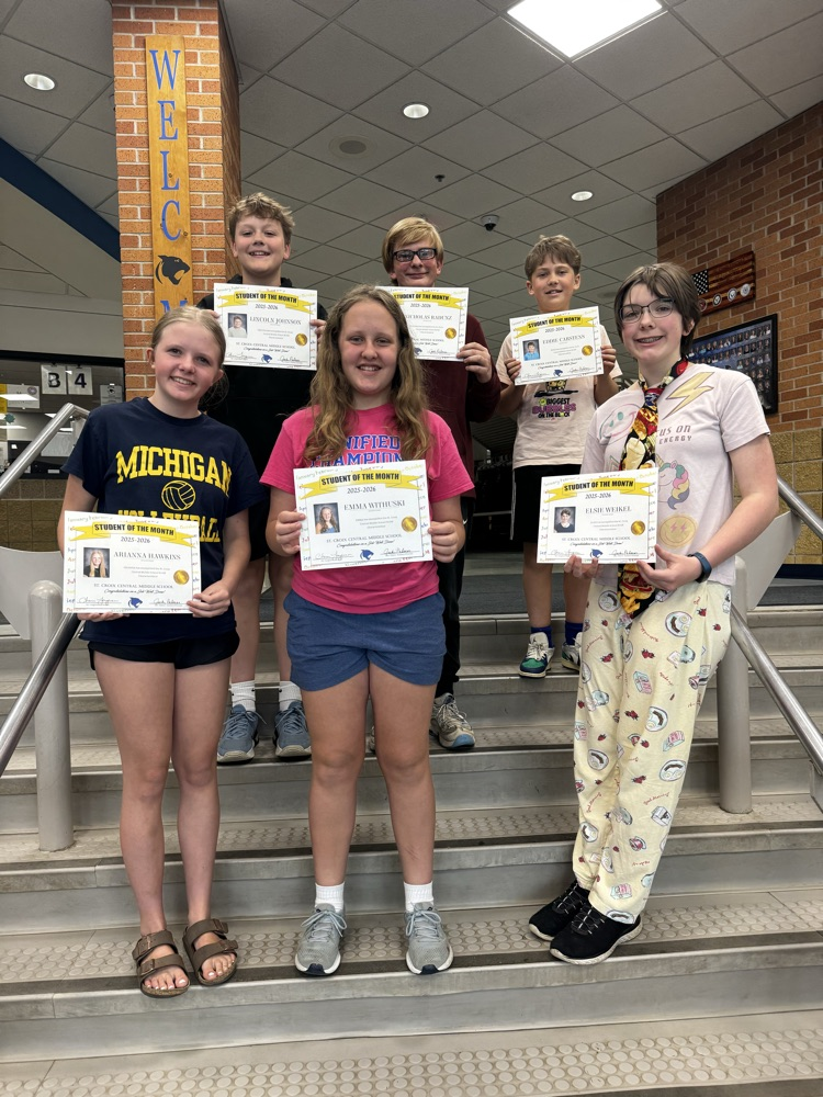 7th Grade Students of the Month!