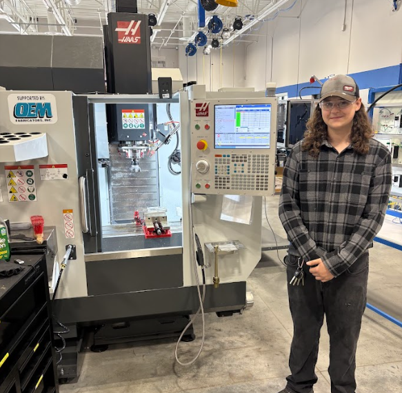 SCC High School student Trent G is the first student to earn Haas Certification