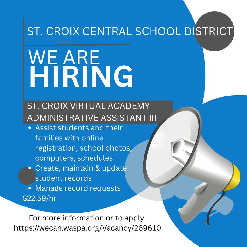 SCC is hiring - Virtual Academy Administrative Assistant