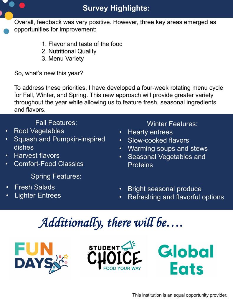 August Food Service Newsletter