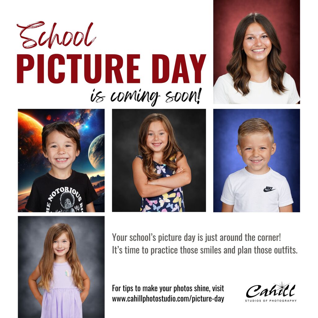 School Picture Day - August 20th 12:00-6:00 p.m.