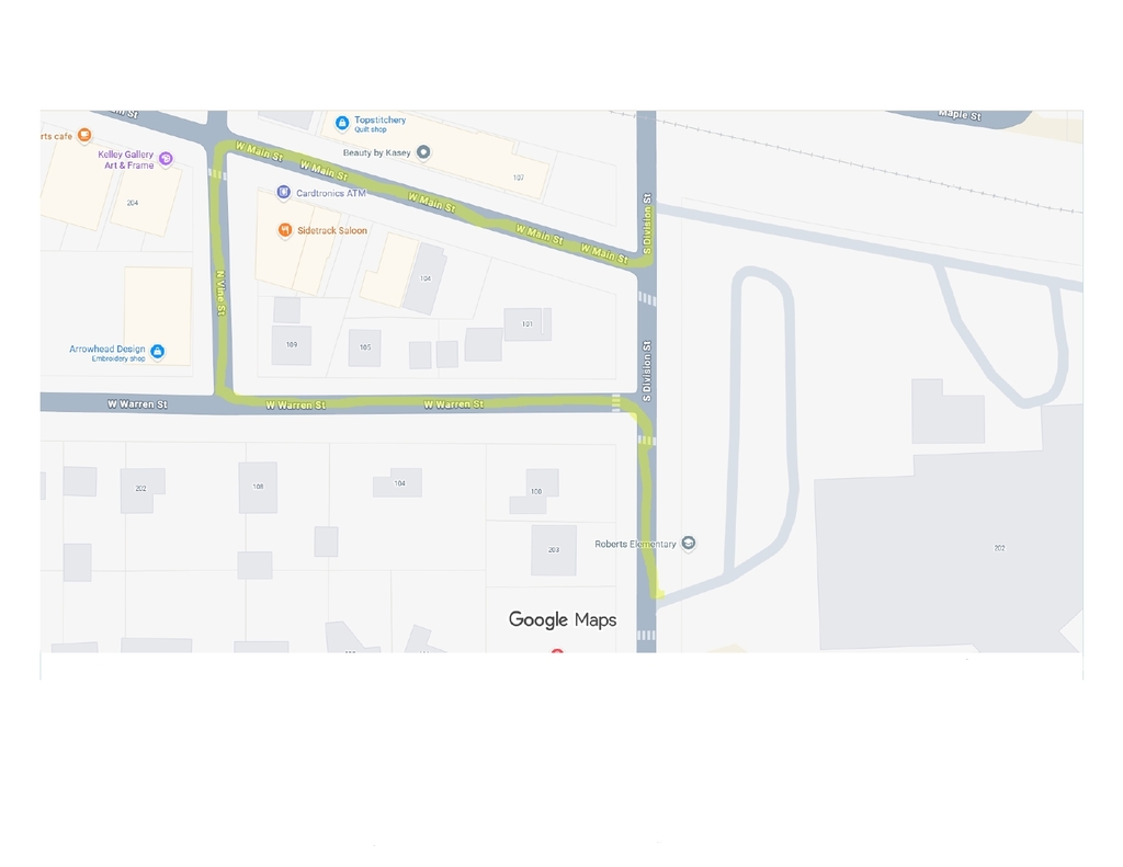 SCC Elementary Halloween Parade Route