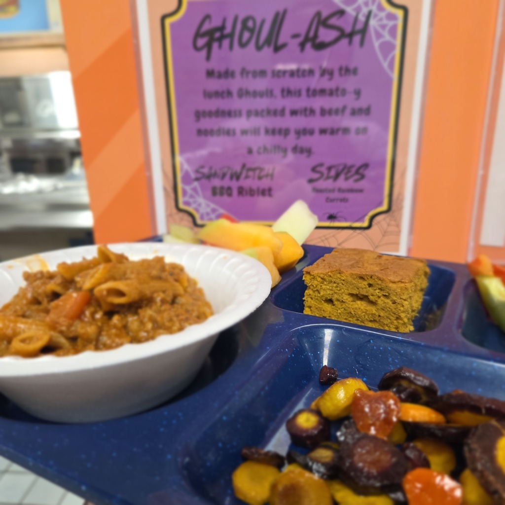 Ghoul-ash for Halloween lunch at the Middle School