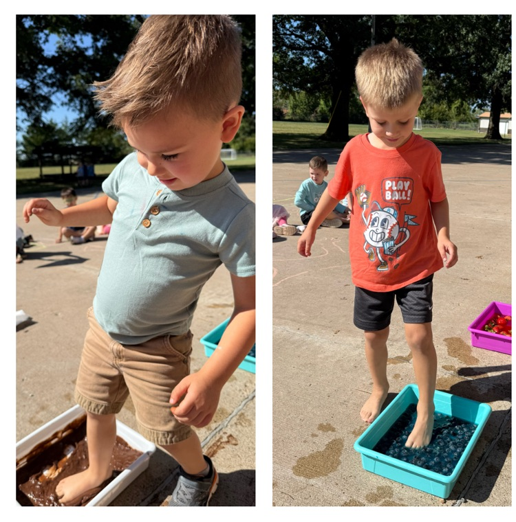 our water had a little soap to help us clean our feet off