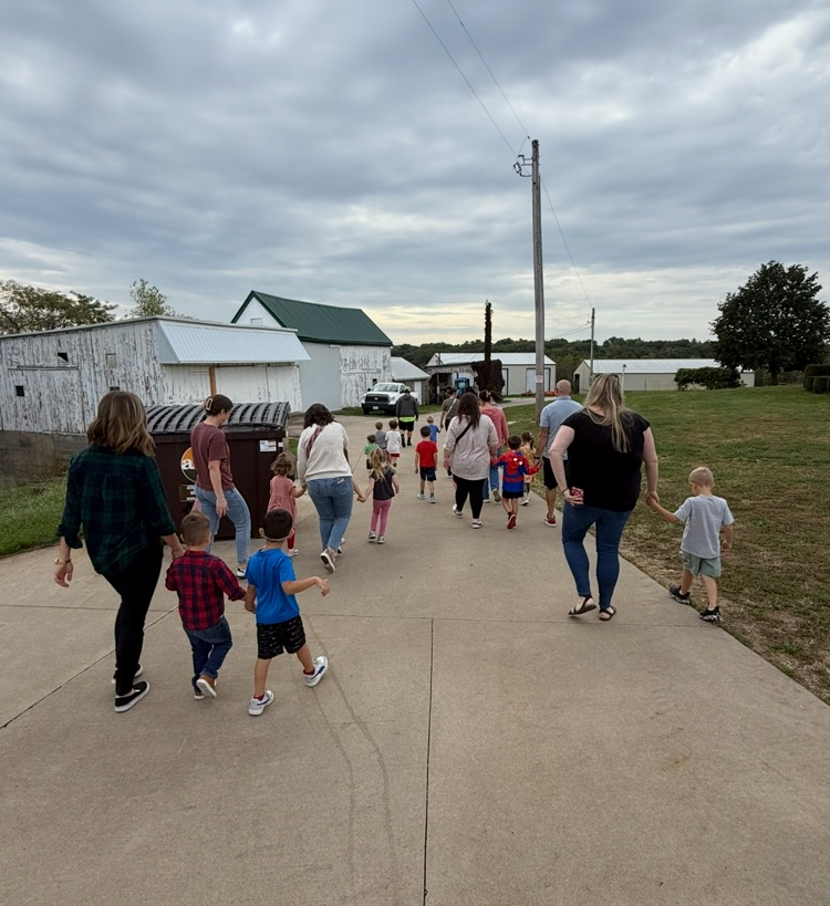 walking out to the field