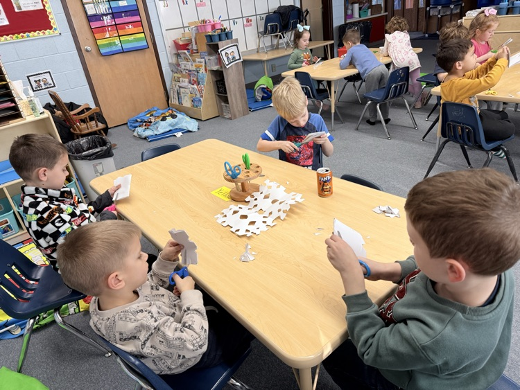 we talked about how every snowflake is created unique just like each of us because that’s how God created us! 